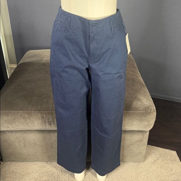 Women’s Navy Blue Straight Leg High Rise Office Casual Pants a new day 4R NEW - Picture 5 of 14